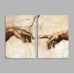 The creation of Adam, Michelangelo, αφίσα, κάδρο δίπτυχο