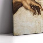 Canvas print The creation of Adam, Michelangelo, two panels