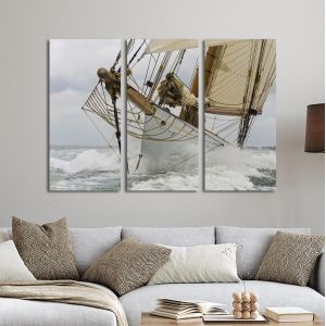 Canvas print Breaking the waves,3 panels