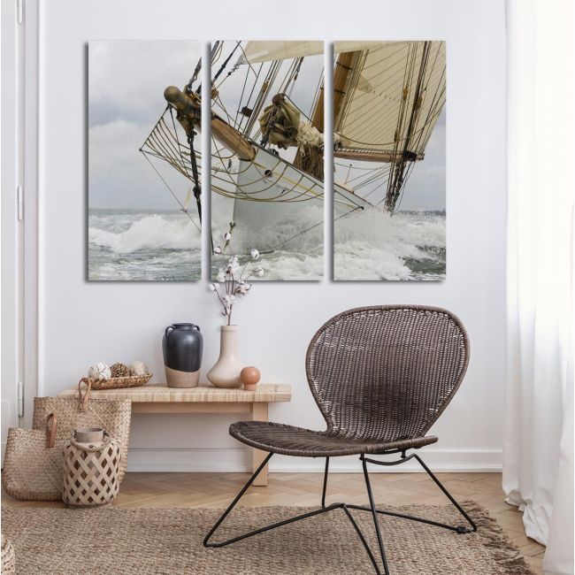 Canvas print Breaking the waves,3 panels