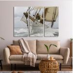 Canvas print Breaking the waves,3 panels