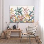 Canvas print Vintage tropical scene
