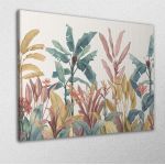 Canvas print Vintage tropical scene