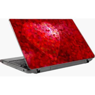 Red heartαυτοκόλλητο laptop