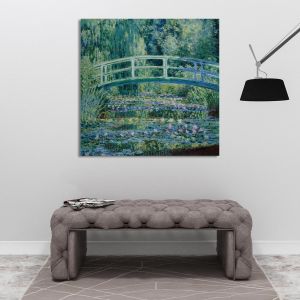 Πίνακας ζωγραφικής Water lilies and Japanese bridge, Monet
