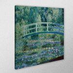 Canvas print Water lilies and Japanese bridge, Monet