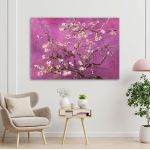 Canvas print Blossoming almond tree (roz), Vincent van Gogh