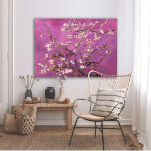 Canvas print Blossoming almond tree (roz), Vincent van Gogh 2