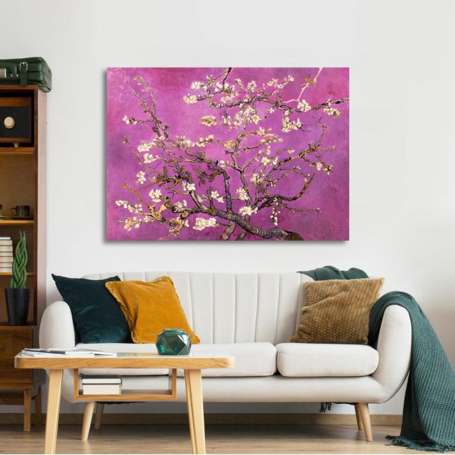 Πίνακας ζωγραφικής Blossoming almond tree (ροζ), Vincent van Gogh