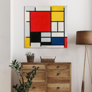 Canvas print Composition with red, yellow, blue, and black, Mondrian P.