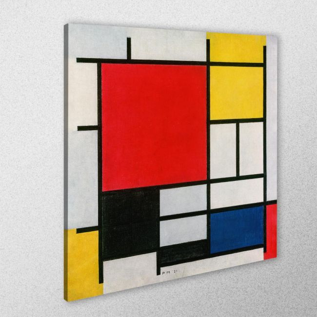 Canvas print Composition with red, yellow, blue, and black, Mondrian P.