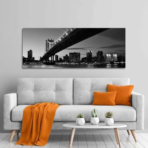 Canvas print Manhattan bridge, panoramic