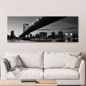 Πίνακας σε καμβά Manhattan bridge, πανοραμικός 2