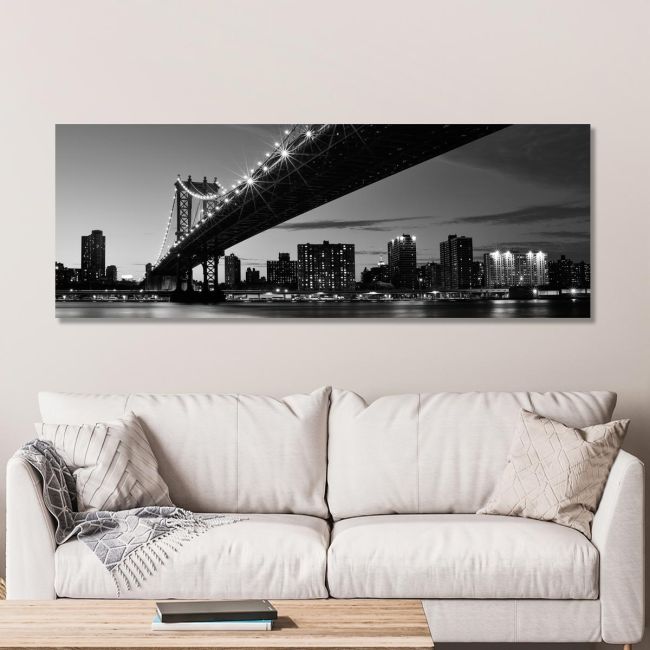 Canvas print Manhattan bridge, panoramic