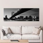 Canvas print Manhattan bridge, panoramic