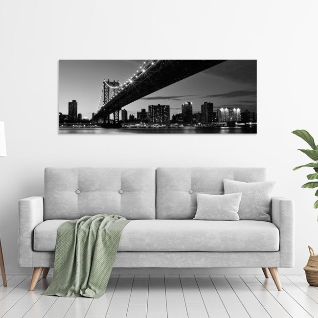 Canvas print Manhattan bridge, panoramic