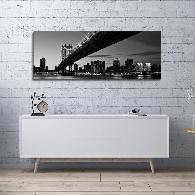 Canvas print Manhattan bridge, panoramic
