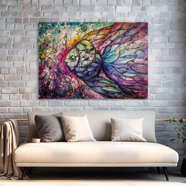 Canvas printFish watercolors