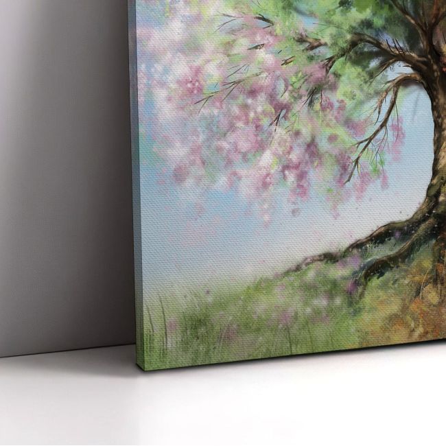 Πίνακας σε καμβά Four season tree, δίπτυχος