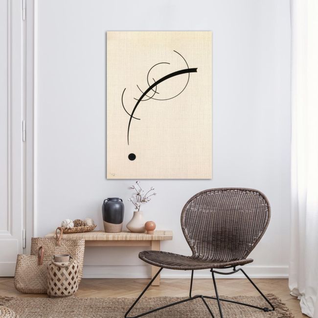 Πίνακας ζωγραφικής Free curve to the point, Kandinsky W.
