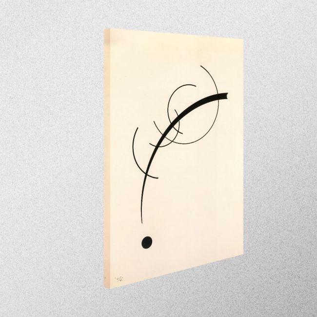 Πίνακας ζωγραφικής Free curve to the point, Kandinsky W.