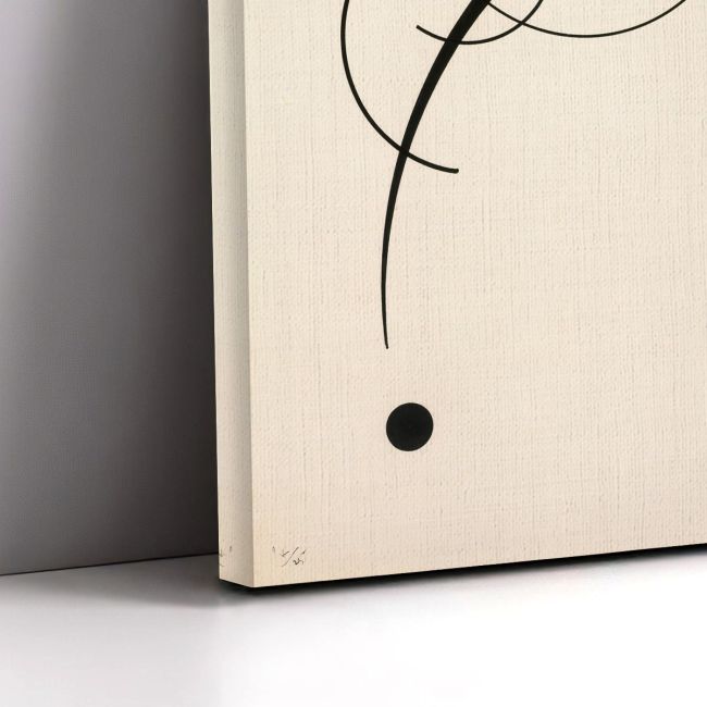 Canvas print Free curve to the point, Kandinsky W.