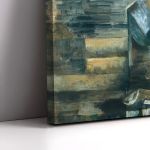 Πίνακας σε καμβά Bottle and fishes detail, Braque G, πανοραμικός