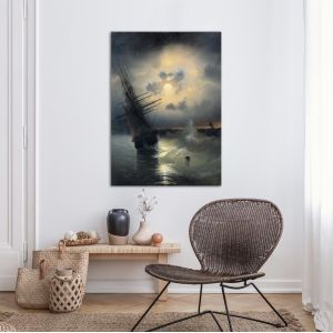 Πίνακας ζωγραφικήςA sailing ship by moonlight, Aivazovsky I. 2