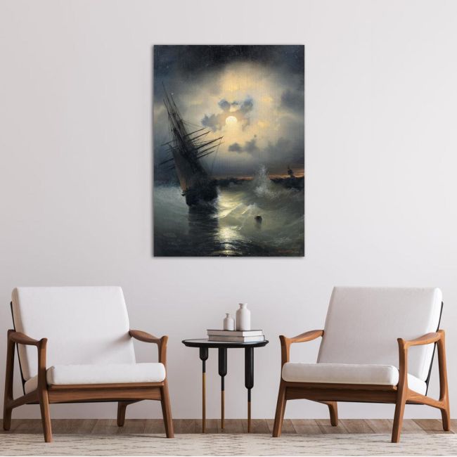 Canvas printA sailing ship by moonlight, Aivazovsky I.