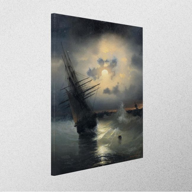 Canvas printA sailing ship by moonlight, Aivazovsky I.