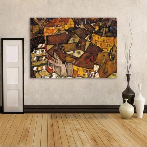 Canvas print Crescent of houses, Schiele E.