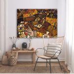 Canvas print Crescent of houses, Schiele E.