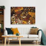 Canvas print Crescent of houses, Schiele E.