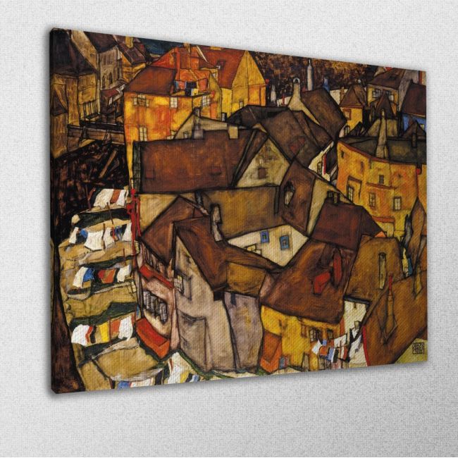 Canvas print Crescent of houses, Schiele E.