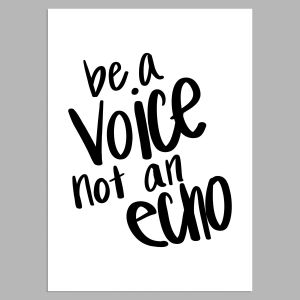 Be a voice, αφίσα, κάδρο 2