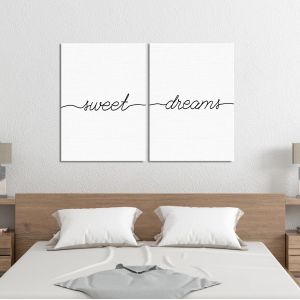Canvas print Sweet dreams minimal, two panels