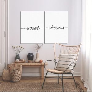 Canvas print Sweet dreams minimal, two panels 2