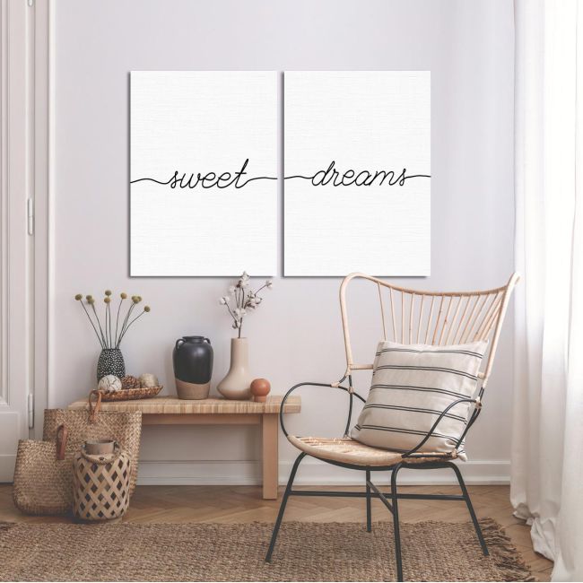 Canvas print Sweet dreams minimal, two panels