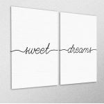 Canvas print Sweet dreams minimal, two panels