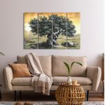 Canvas print Olive tree, four panels
