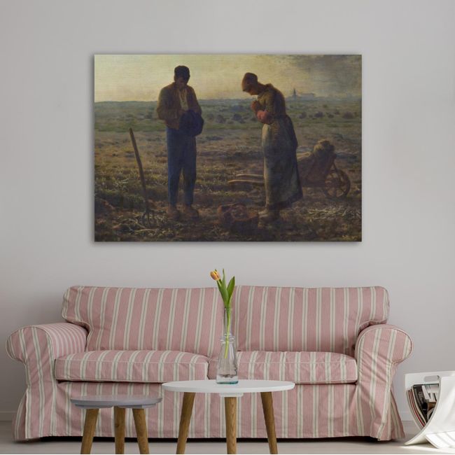 Canvas print The angelus, Millet Jean-Francois