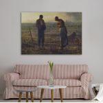 Canvas print The angelus, Millet Jean-Francois