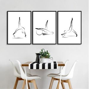 Pilates abstract poses Ι, poster