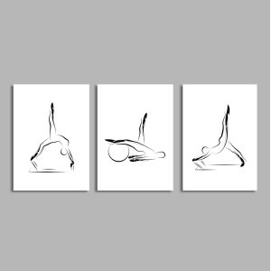 Pilates abstract poses I, αφίσα, κάδρο τρίπτυχο 2