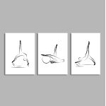 Pilates abstract poses I, αφίσα, κάδρο τρίπτυχο
