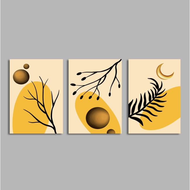 Bright floral art I|, αφίσα, κάδρο, τρίπτυχο
