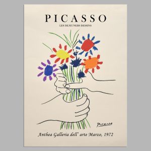 Bouquet of peace, Picasso, αφίσα, κάδρο 2