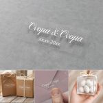Αυτοκόλλητες ετικέτες διάφανες, λευκά ονόματα