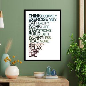 Think positively colored, poster