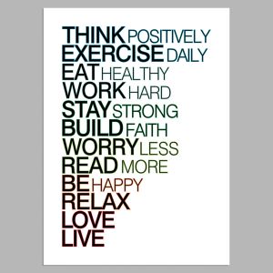Think positively colored, poster 2